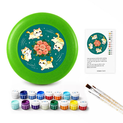 Cats and Peonies (Paint by Numbers Flying Disc)
