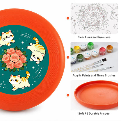 Cats and Peonies (Paint by Numbers Flying Disc)