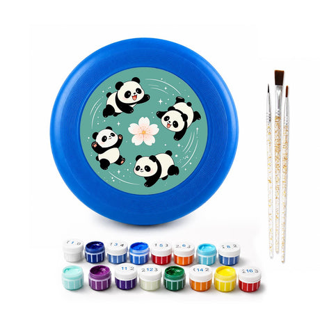 Panda Flower Circle (Paint by Numbers Flying Disc)