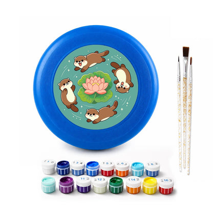 Otters and Lotus (Paint by Numbers Flying Disc)