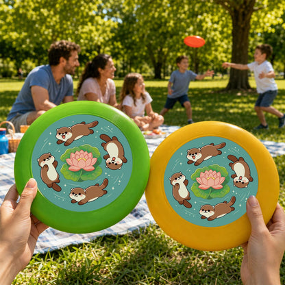 Otters and Lotus (Paint by Numbers Flying Disc)