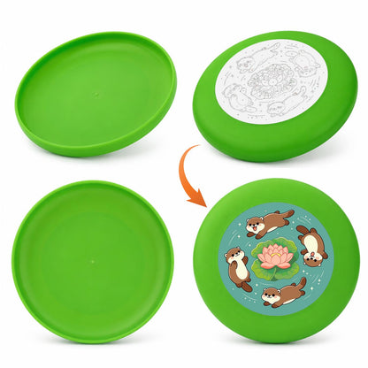 Otters and Lotus (Paint by Numbers Flying Disc)