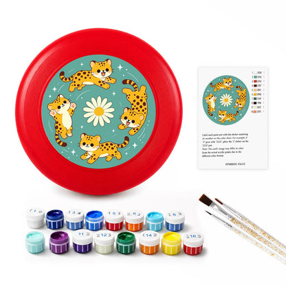 Tiger Daisy Circle (Paint by Numbers Flying Disc)
