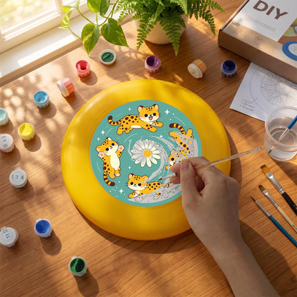 Tiger Daisy Circle (Paint by Numbers Flying Disc)