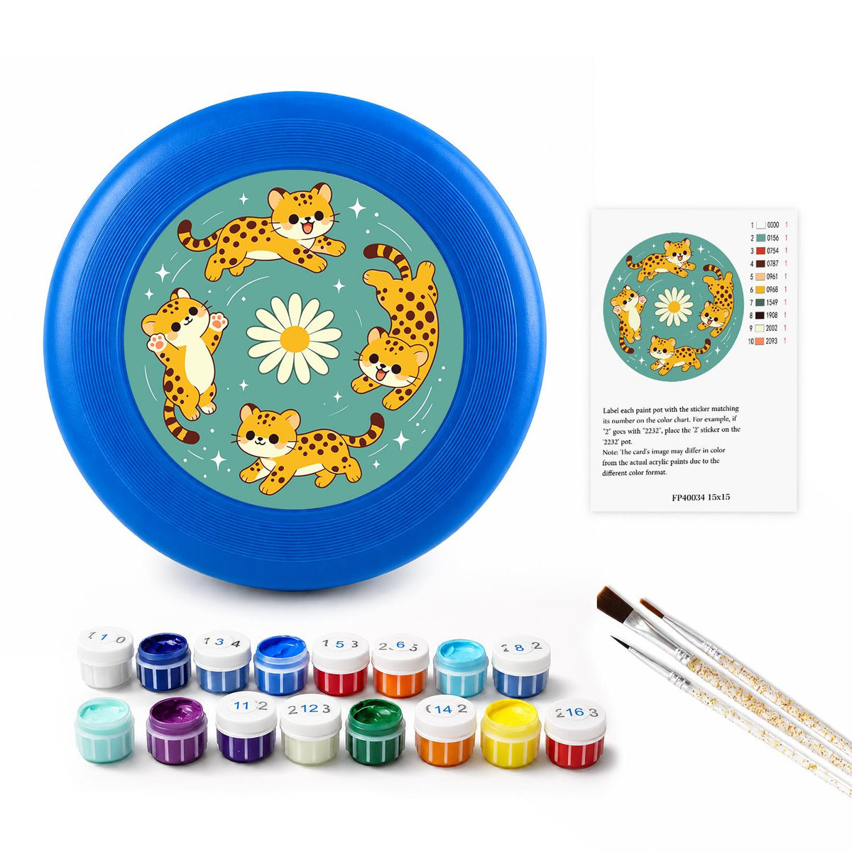 Tiger Daisy Circle (Paint by Numbers Flying Disc)