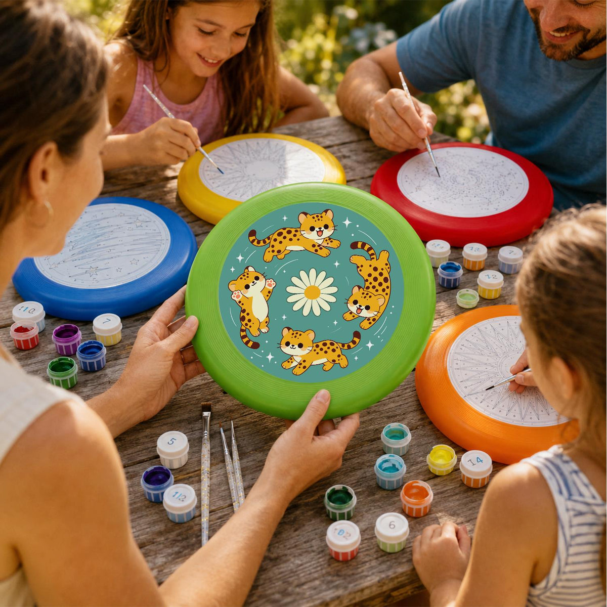 Tiger Daisy Circle (Paint by Numbers Flying Disc)