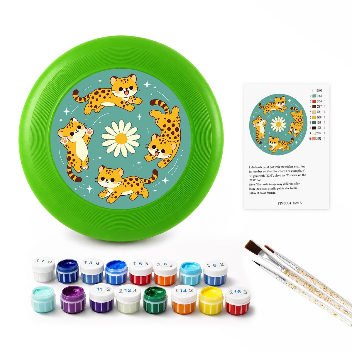 Tiger Daisy Circle (Paint by Numbers Flying Disc)