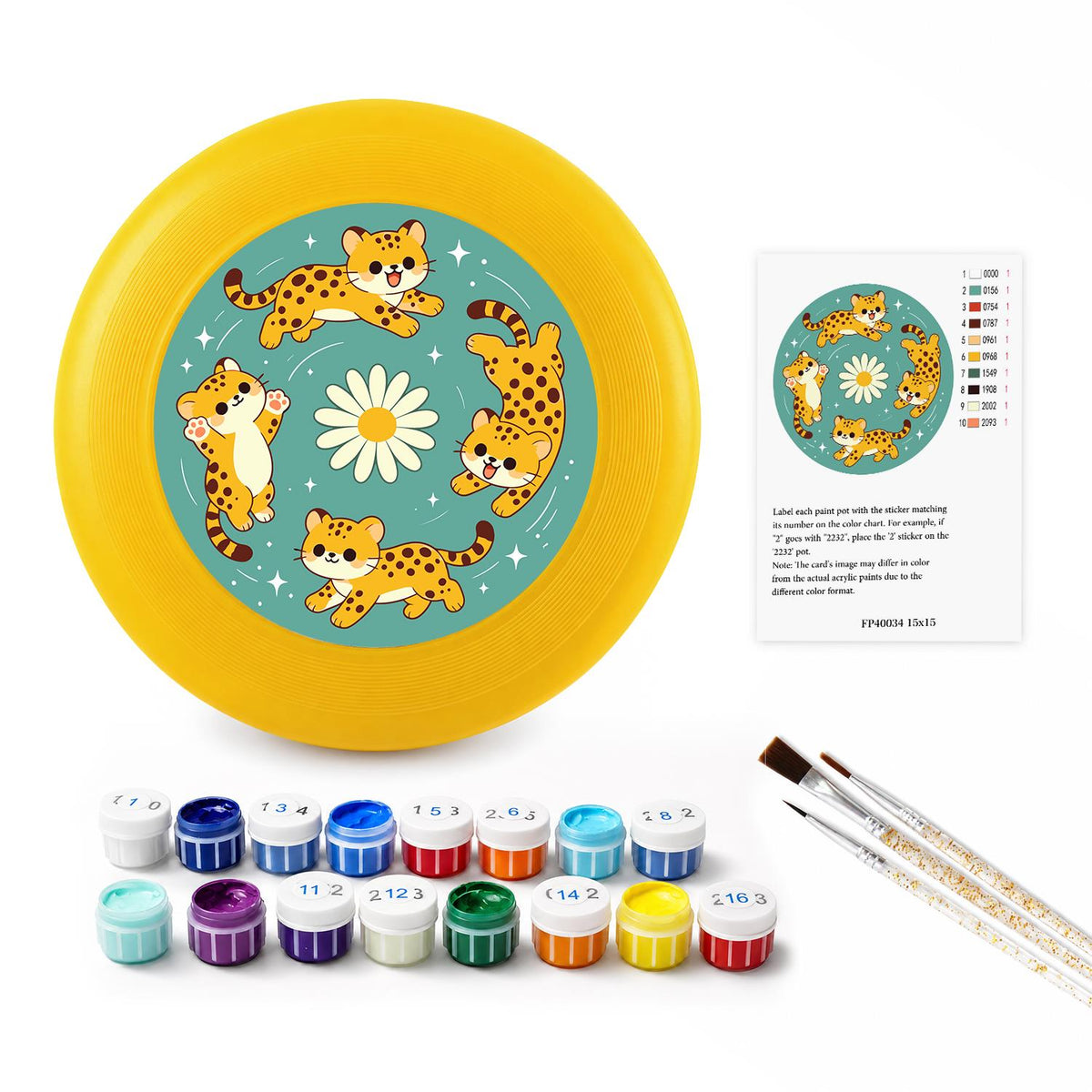 Tiger Daisy Circle (Paint by Numbers Flying Disc)