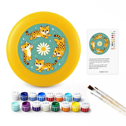 Tiger Daisy Circle (Paint by Numbers Flying Disc)