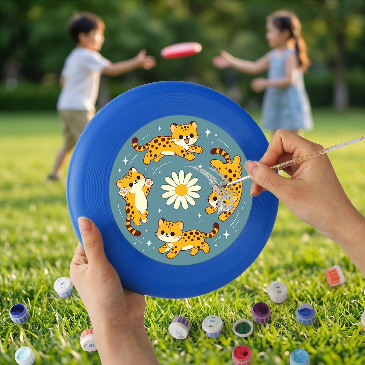 Tiger Daisy Circle (Paint by Numbers Flying Disc)