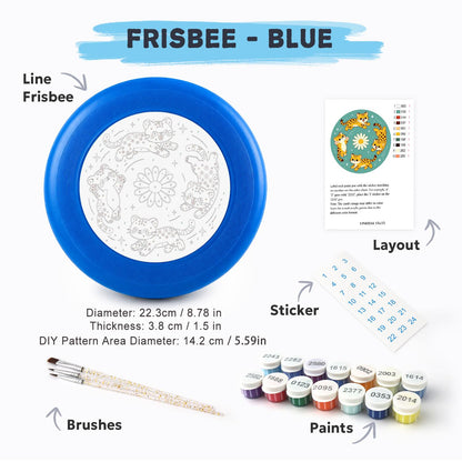 Tiger Daisy Circle (Paint by Numbers Flying Disc)