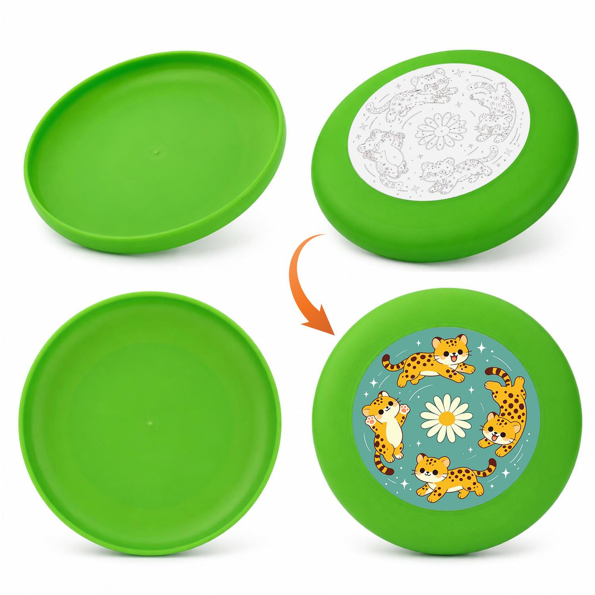 Tiger Daisy Circle (Paint by Numbers Flying Disc)