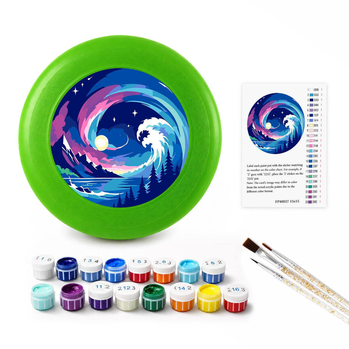 Cosmic Ocean Wave (Paint by Numbers Flying Disc)