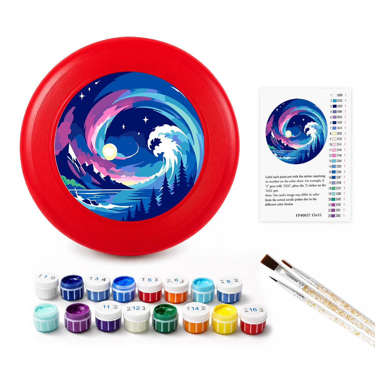Cosmic Ocean Wave (Paint by Numbers Flying Disc)