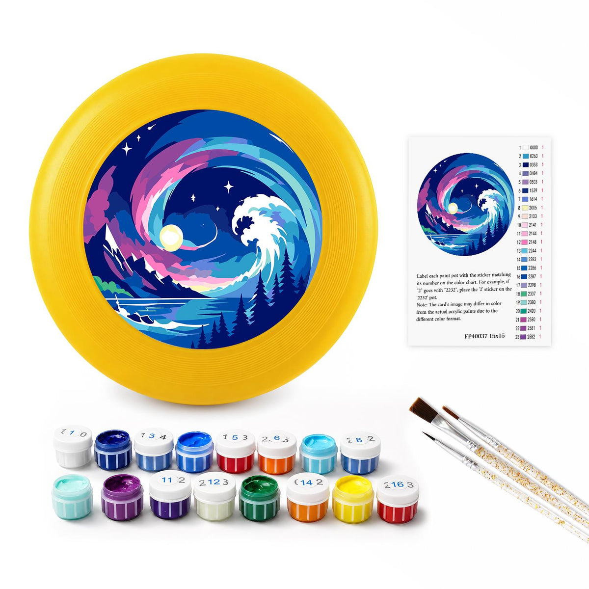 Cosmic Ocean Wave (Paint by Numbers Flying Disc)