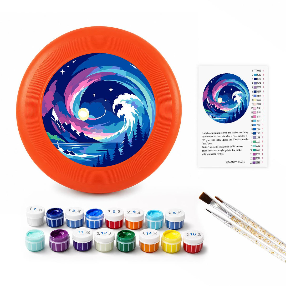 Cosmic Ocean Wave (Paint by Numbers Flying Disc)