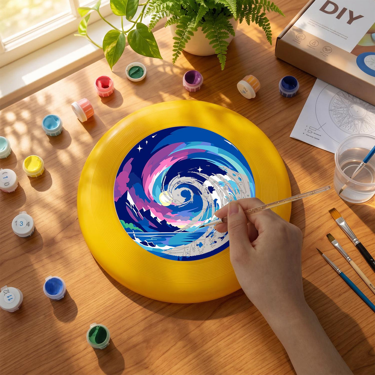 Cosmic Ocean Wave (Paint by Numbers Flying Disc)