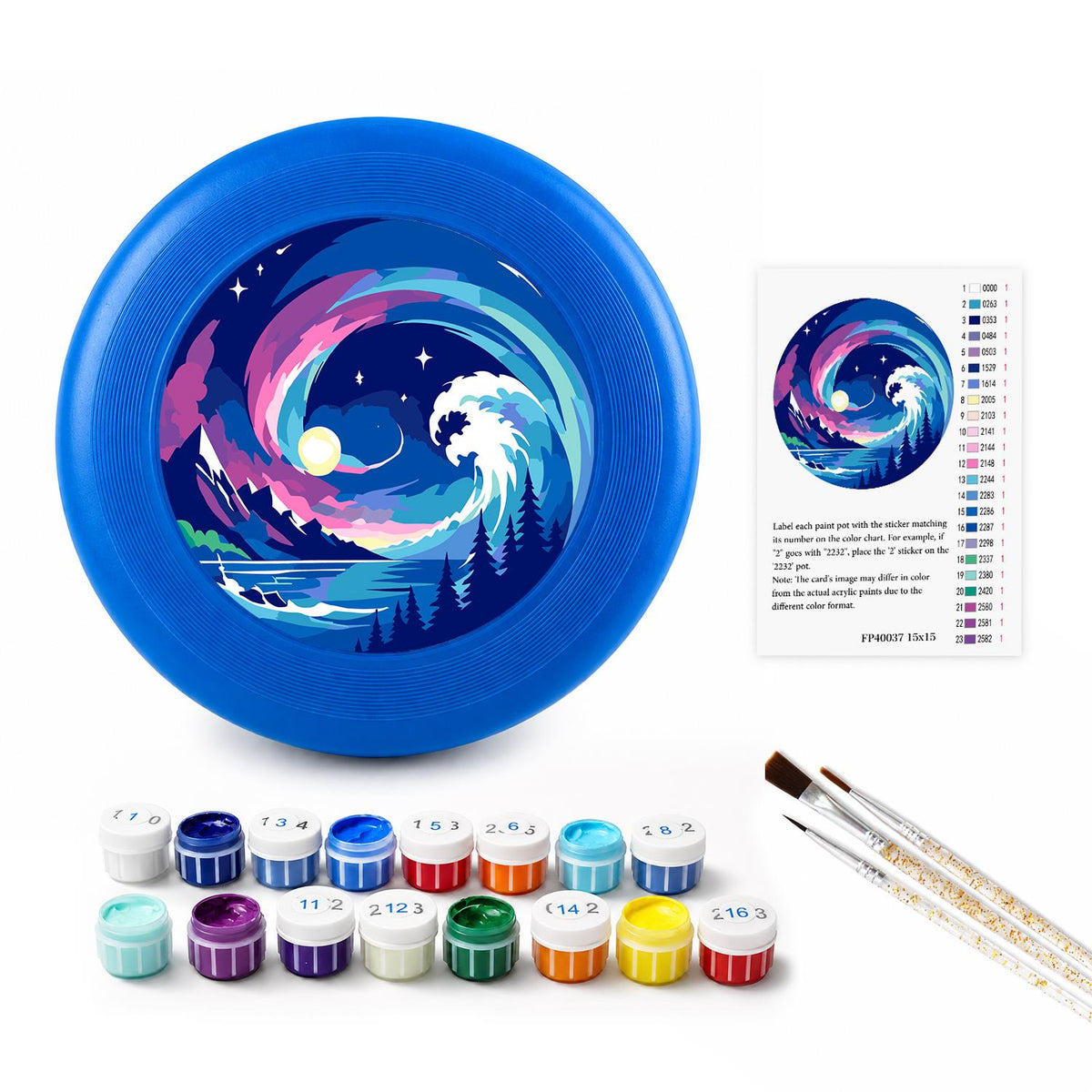 Cosmic Ocean Wave (Paint by Numbers Flying Disc)
