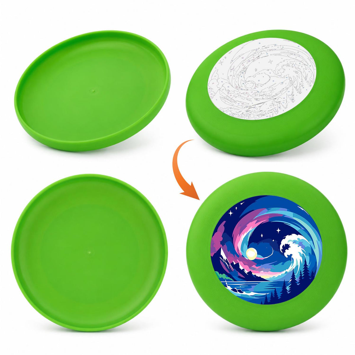 Cosmic Ocean Wave (Paint by Numbers Flying Disc)