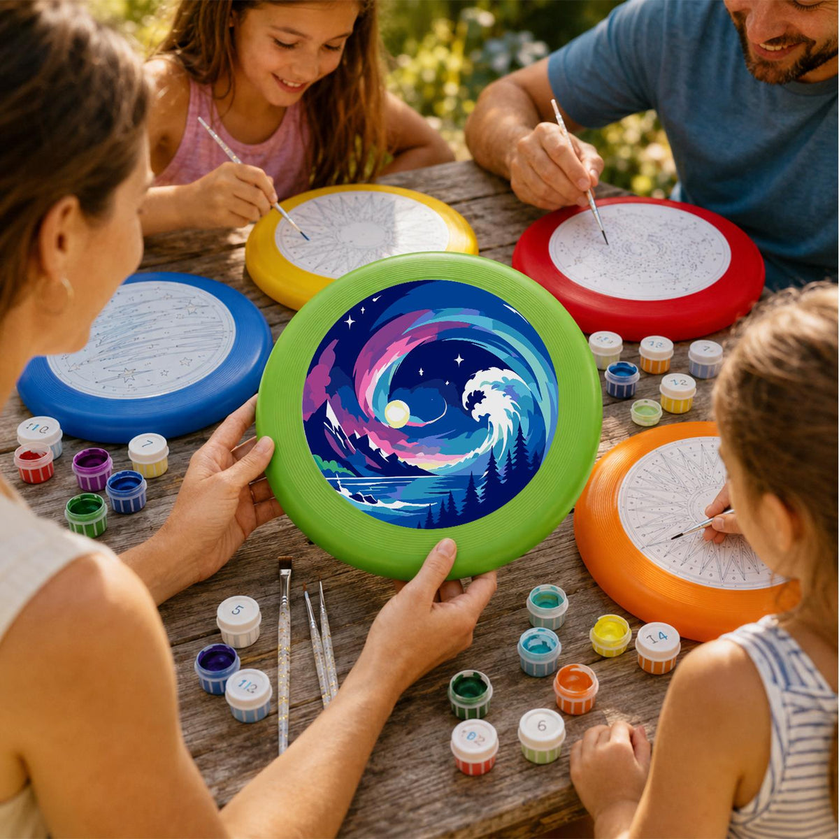 Cosmic Ocean Wave (Paint by Numbers Flying Disc)