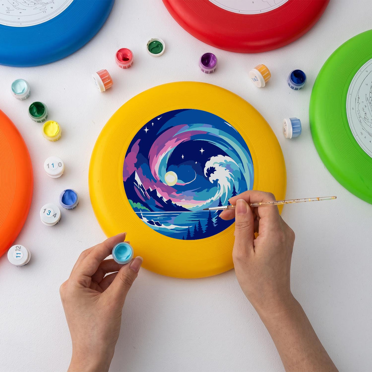 Cosmic Ocean Wave (Paint by Numbers Flying Disc)