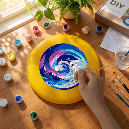 Cosmic Ocean Wave (Paint by Numbers Flying Disc)