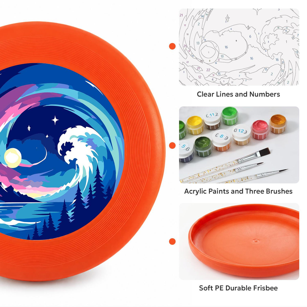 Cosmic Ocean Wave (Paint by Numbers Flying Disc)