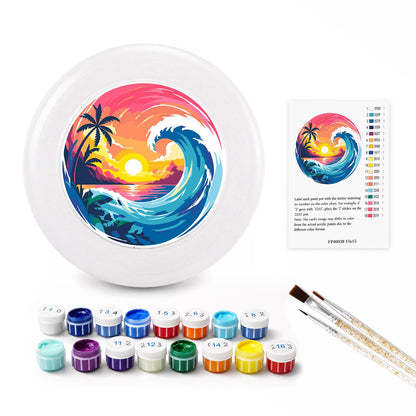 Tropical Sunset Wave (Paint by Numbers Flying Disc)