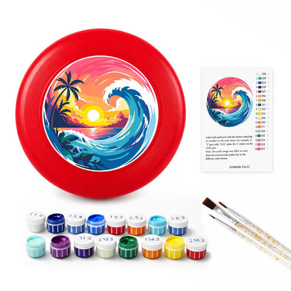 Tropical Sunset Wave (Paint by Numbers Flying Disc)