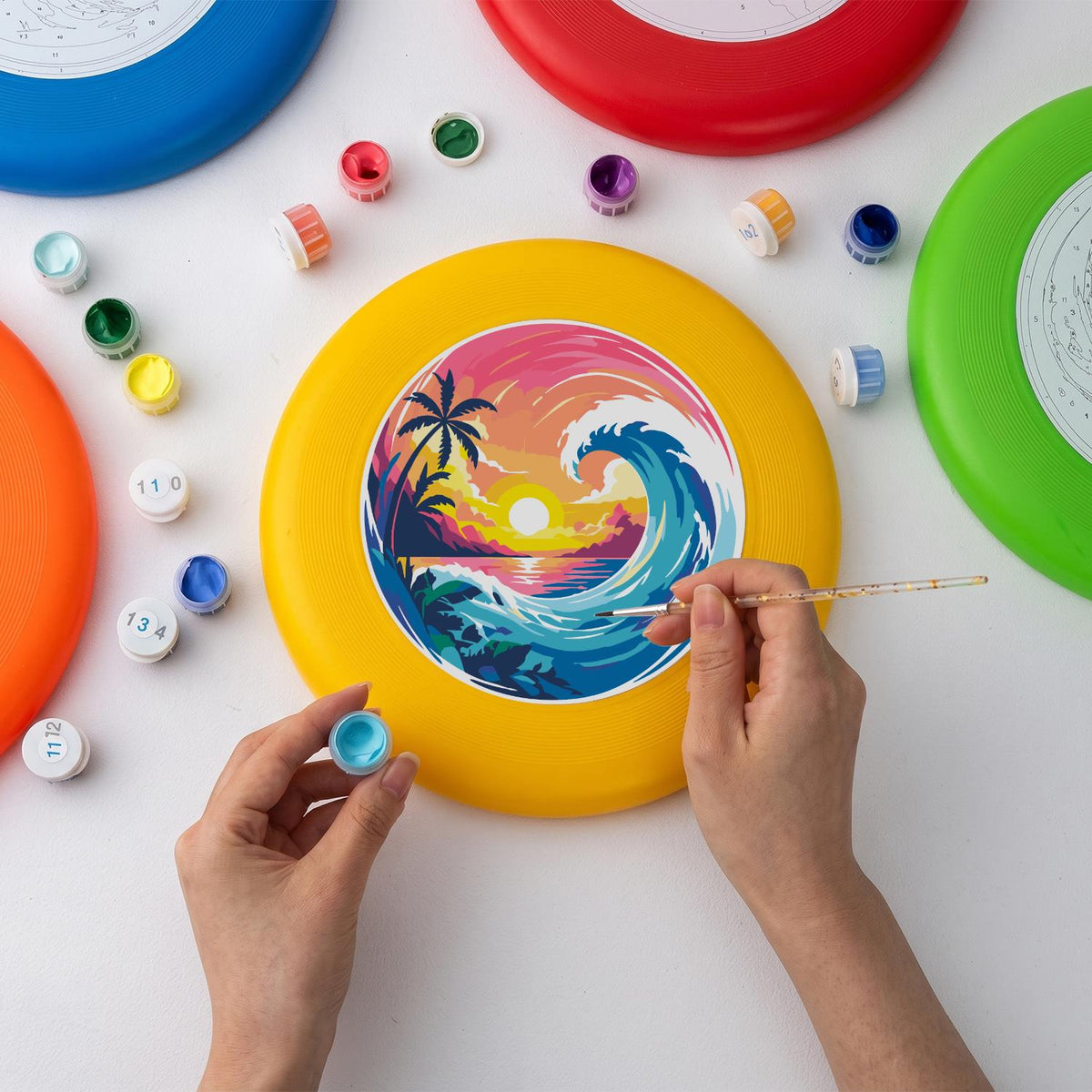 Tropical Sunset Wave (Paint by Numbers Flying Disc)