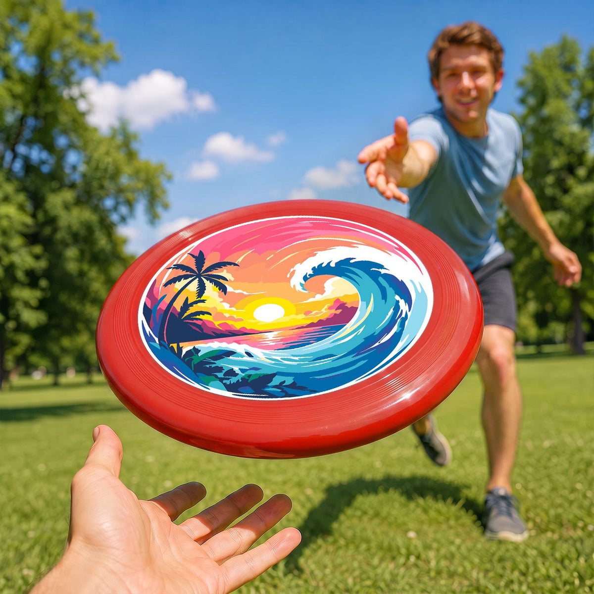 Tropical Sunset Wave (Paint by Numbers Flying Disc)