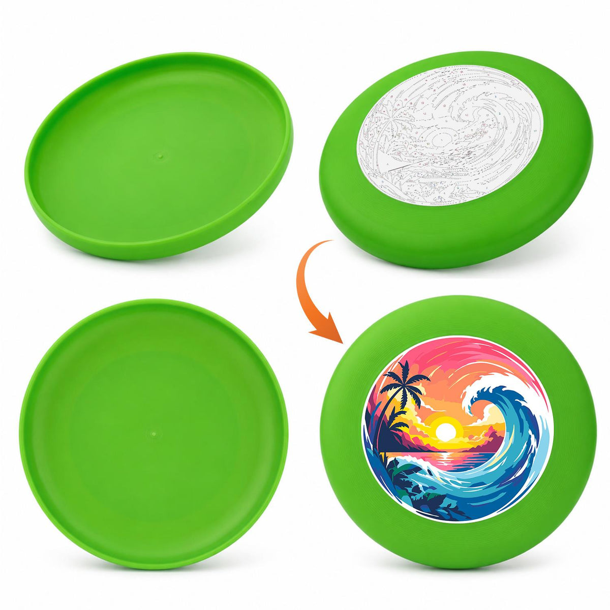Tropical Sunset Wave (Paint by Numbers Flying Disc)