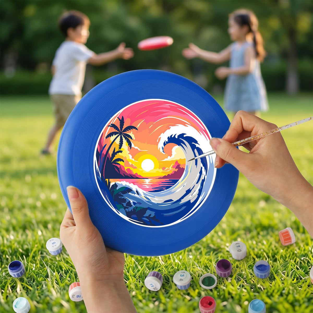 Tropical Sunset Wave (Paint by Numbers Flying Disc)