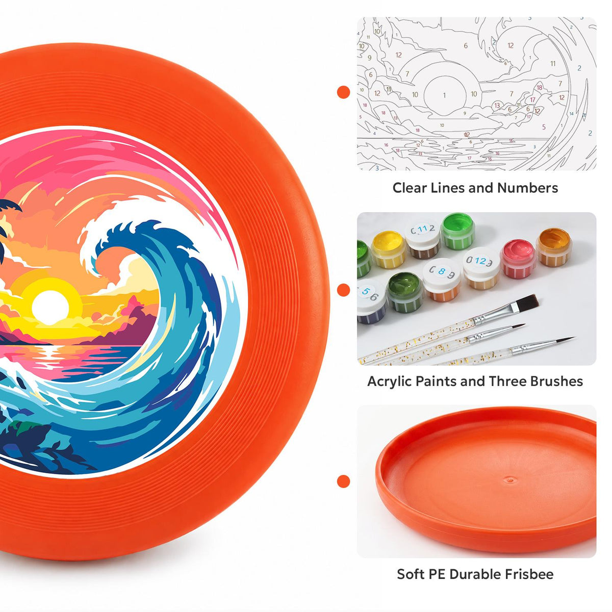 Tropical Sunset Wave (Paint by Numbers Flying Disc)