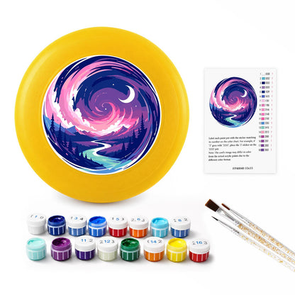 Purple Night Wave (Paint by Numbers Flying Disc)