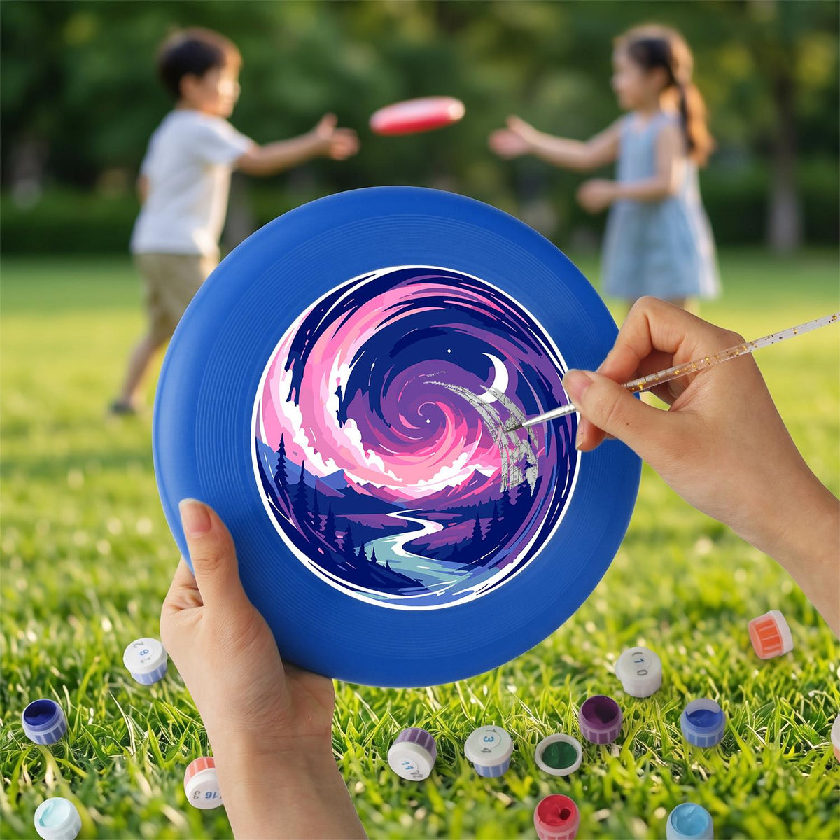 Purple Night Wave (Paint by Numbers Flying Disc)