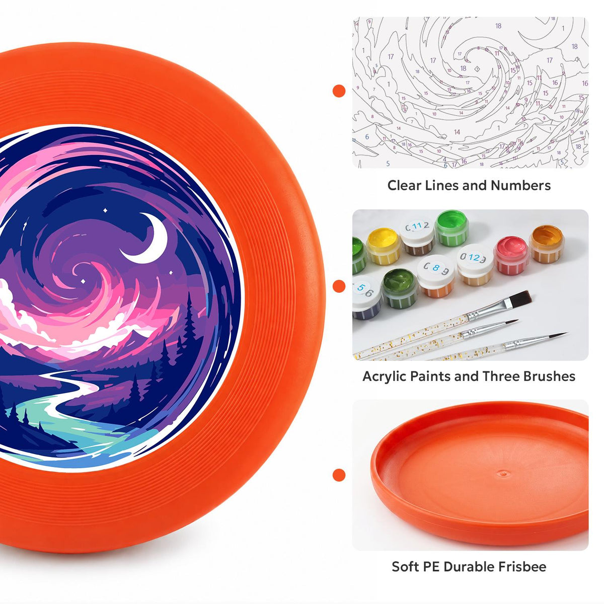 Purple Night Wave (Paint by Numbers Flying Disc)