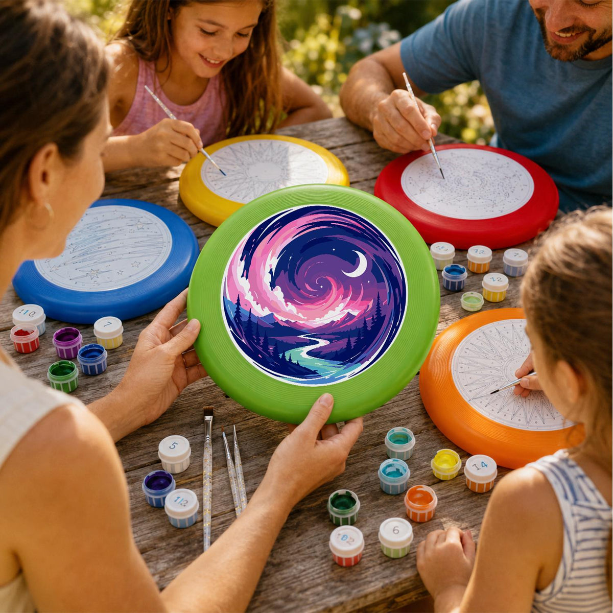 Purple Night Wave (Paint by Numbers Flying Disc)