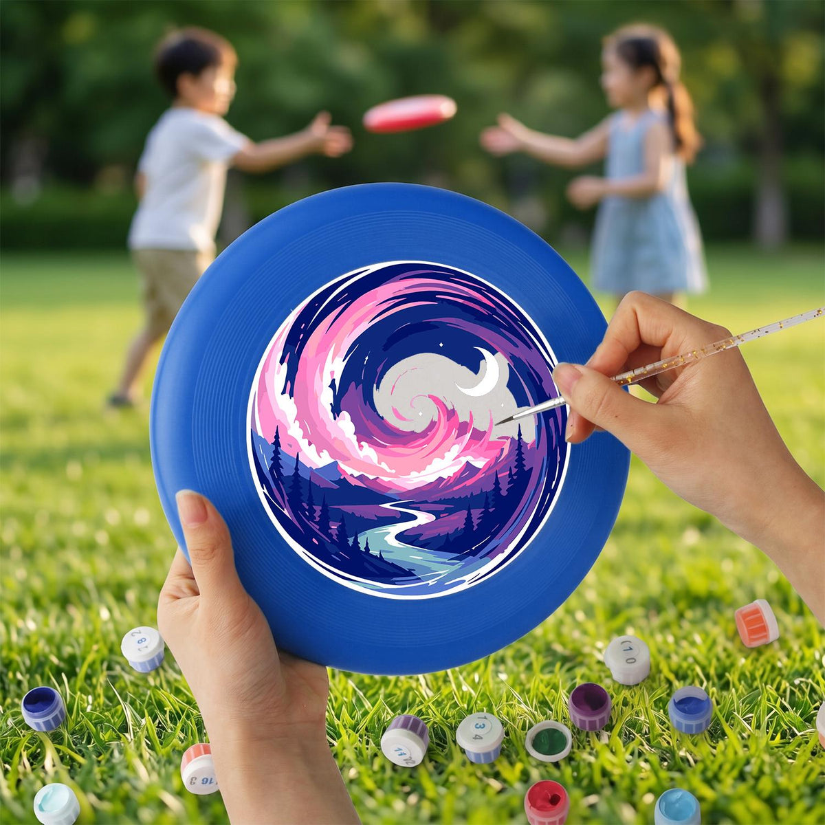 Purple Night Wave (Paint by Numbers Flying Disc)