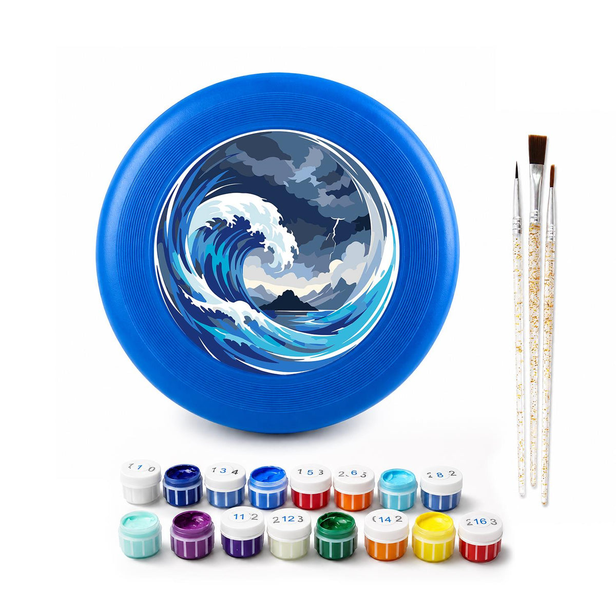 Moonlit Breaking Wave (Paint by Numbers Flying Disc)