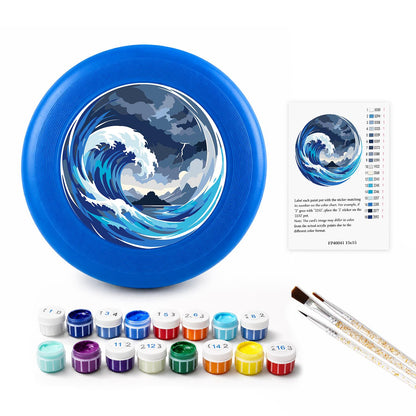 Moonlit Breaking Wave (Paint by Numbers Flying Disc)