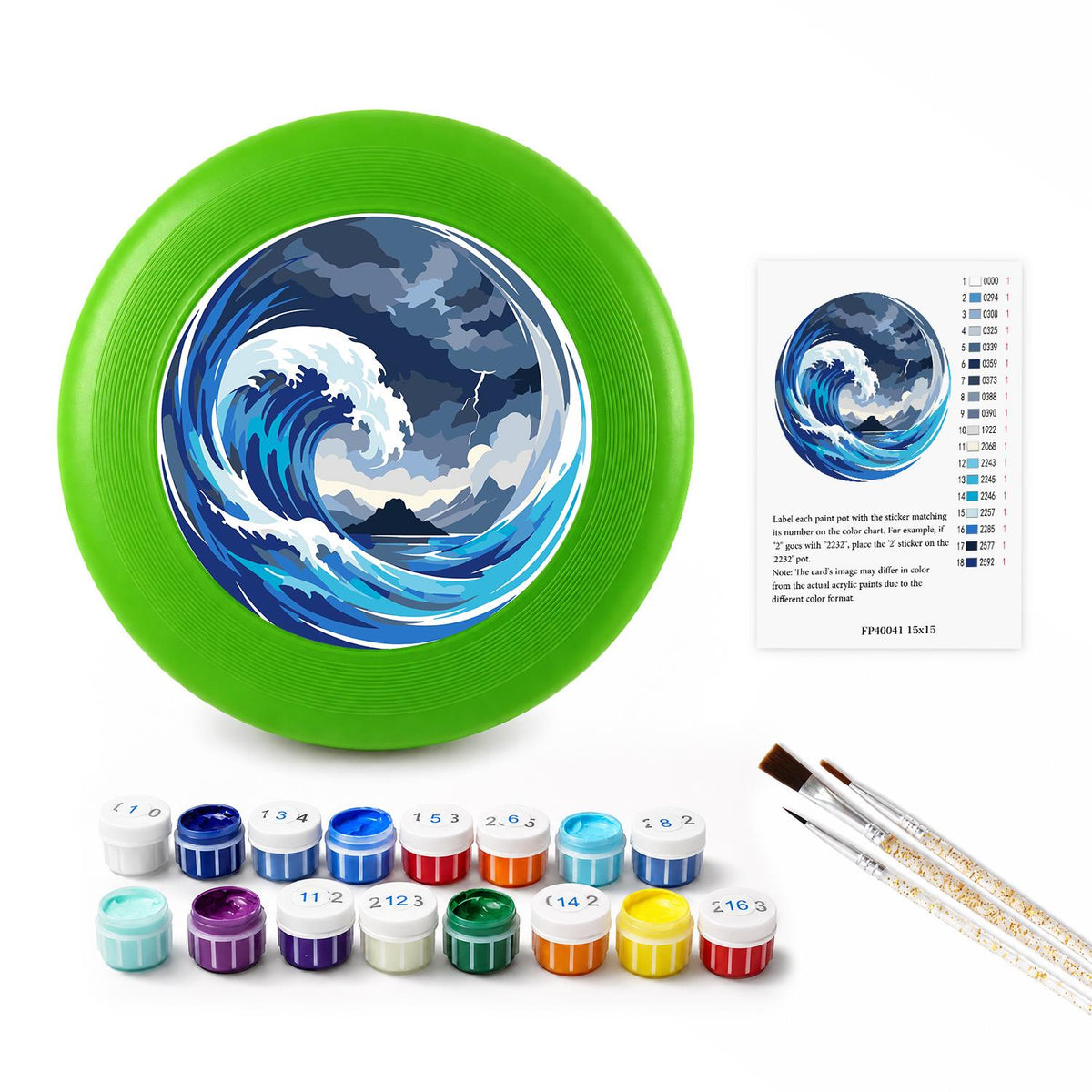 Moonlit Breaking Wave (Paint by Numbers Flying Disc)