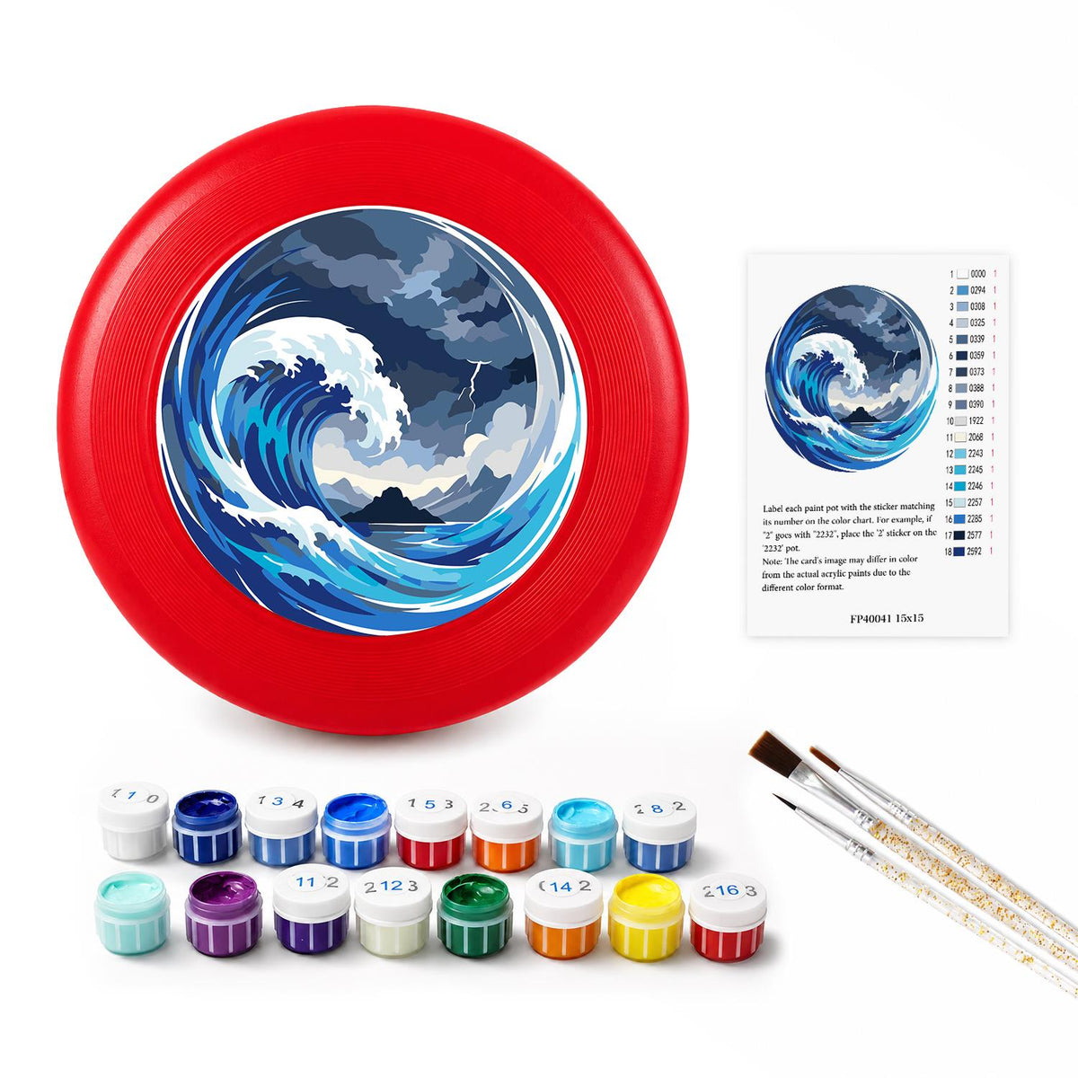 Moonlit Breaking Wave (Paint by Numbers Flying Disc)