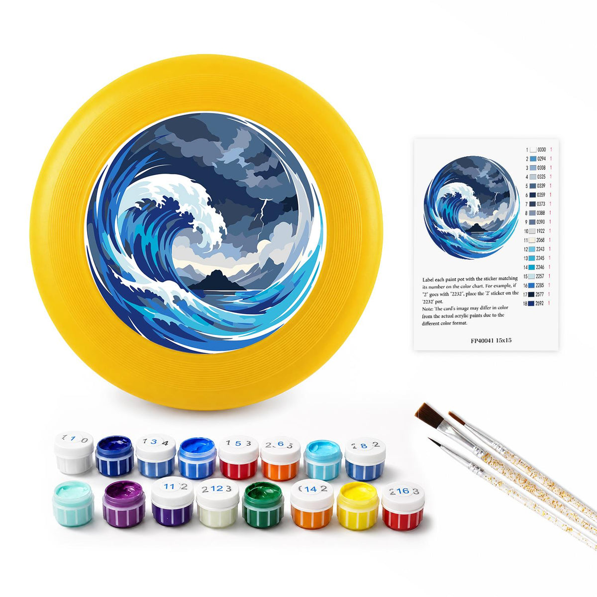 Moonlit Breaking Wave (Paint by Numbers Flying Disc)