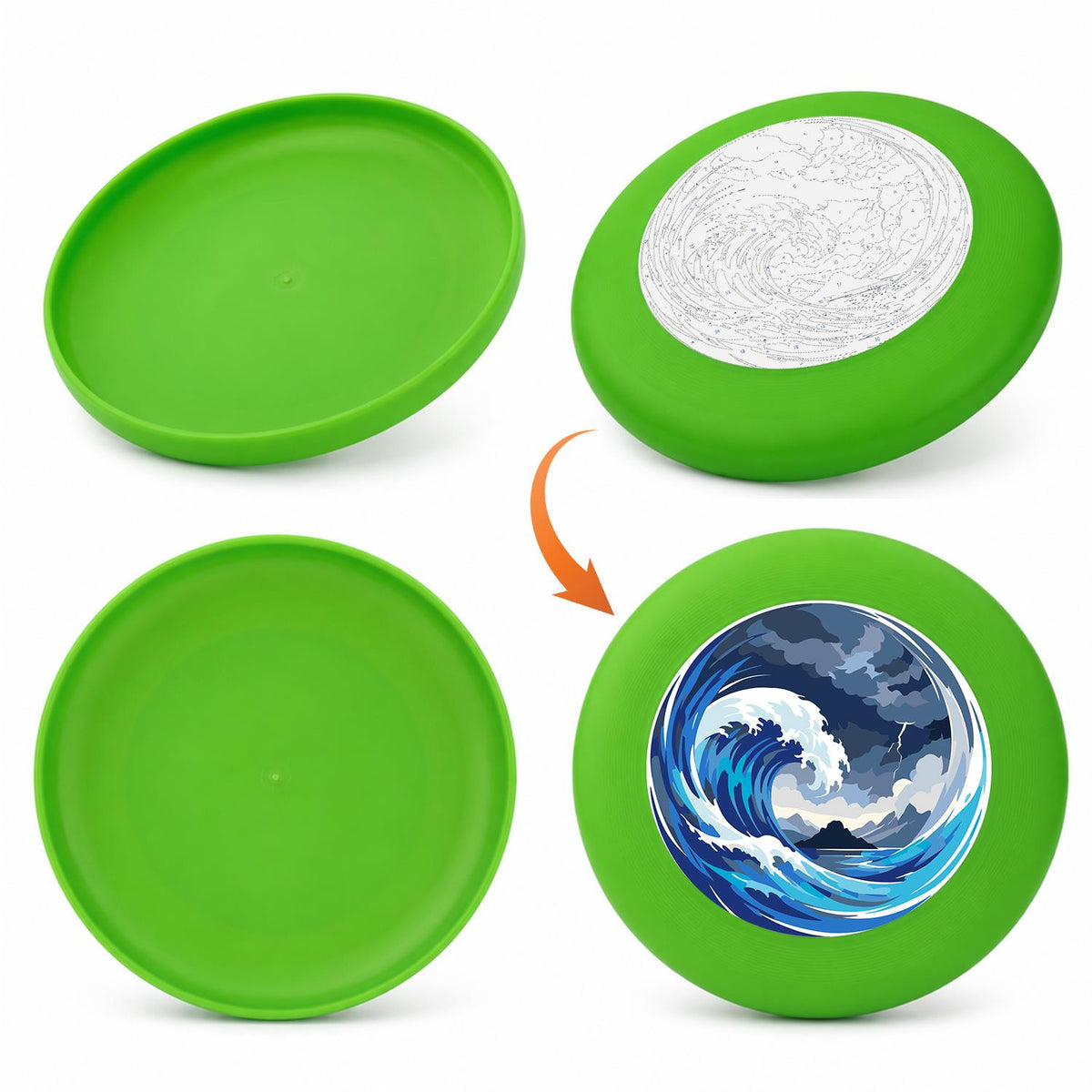 Moonlit Breaking Wave (Paint by Numbers Flying Disc)