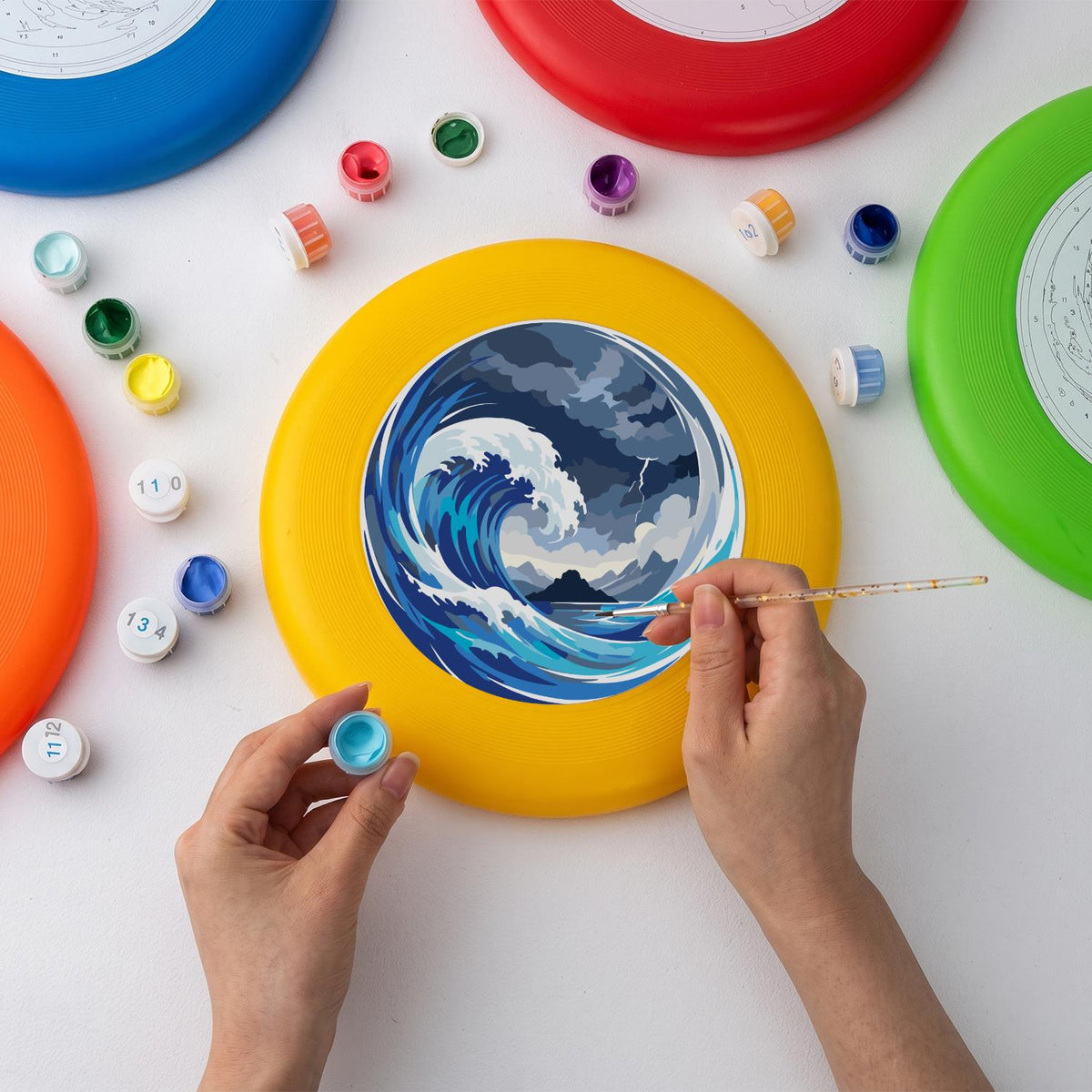 Moonlit Breaking Wave (Paint by Numbers Flying Disc)