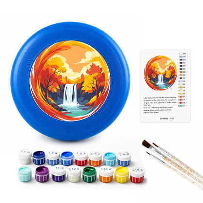 Autumn Waterfall (Paint by Numbers Flying Disc)