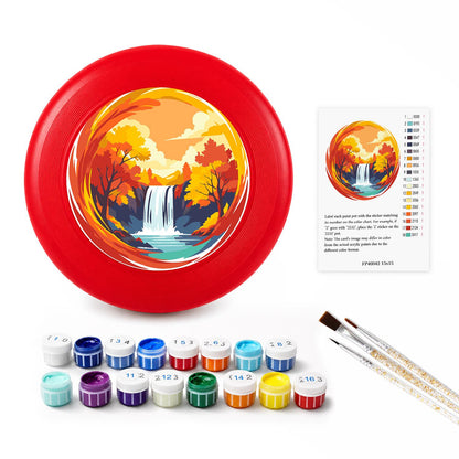 Autumn Waterfall (Paint by Numbers Flying Disc)
