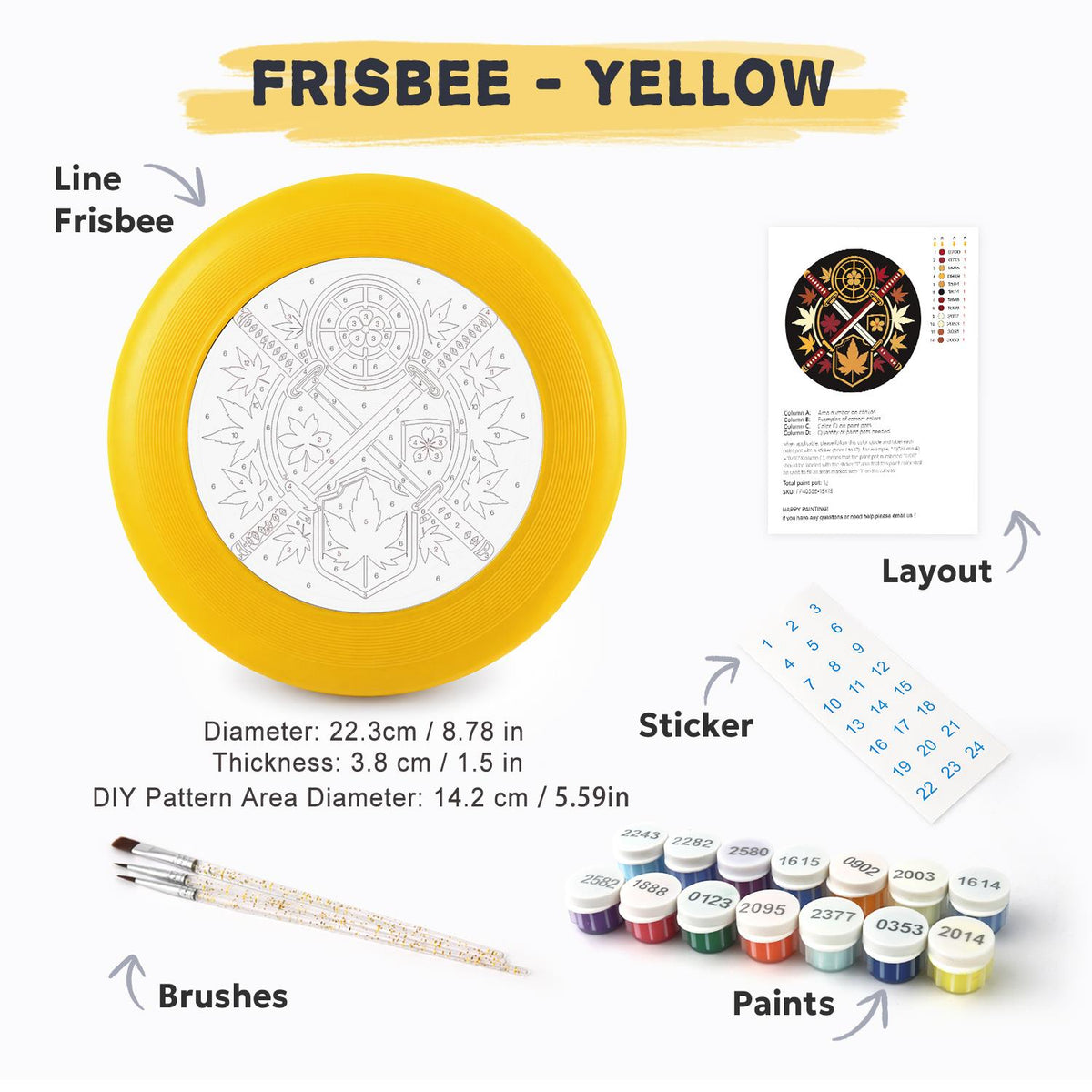 Mystic Celestial Emblem (Paint by Numbers Flying Disc)
