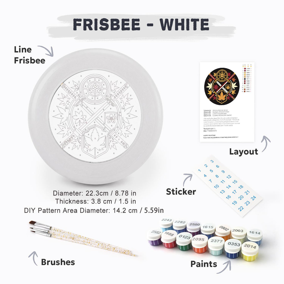 Mystic Celestial Emblem (Paint by Numbers Flying Disc)